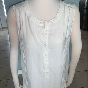 Merona White Sleeveless Top